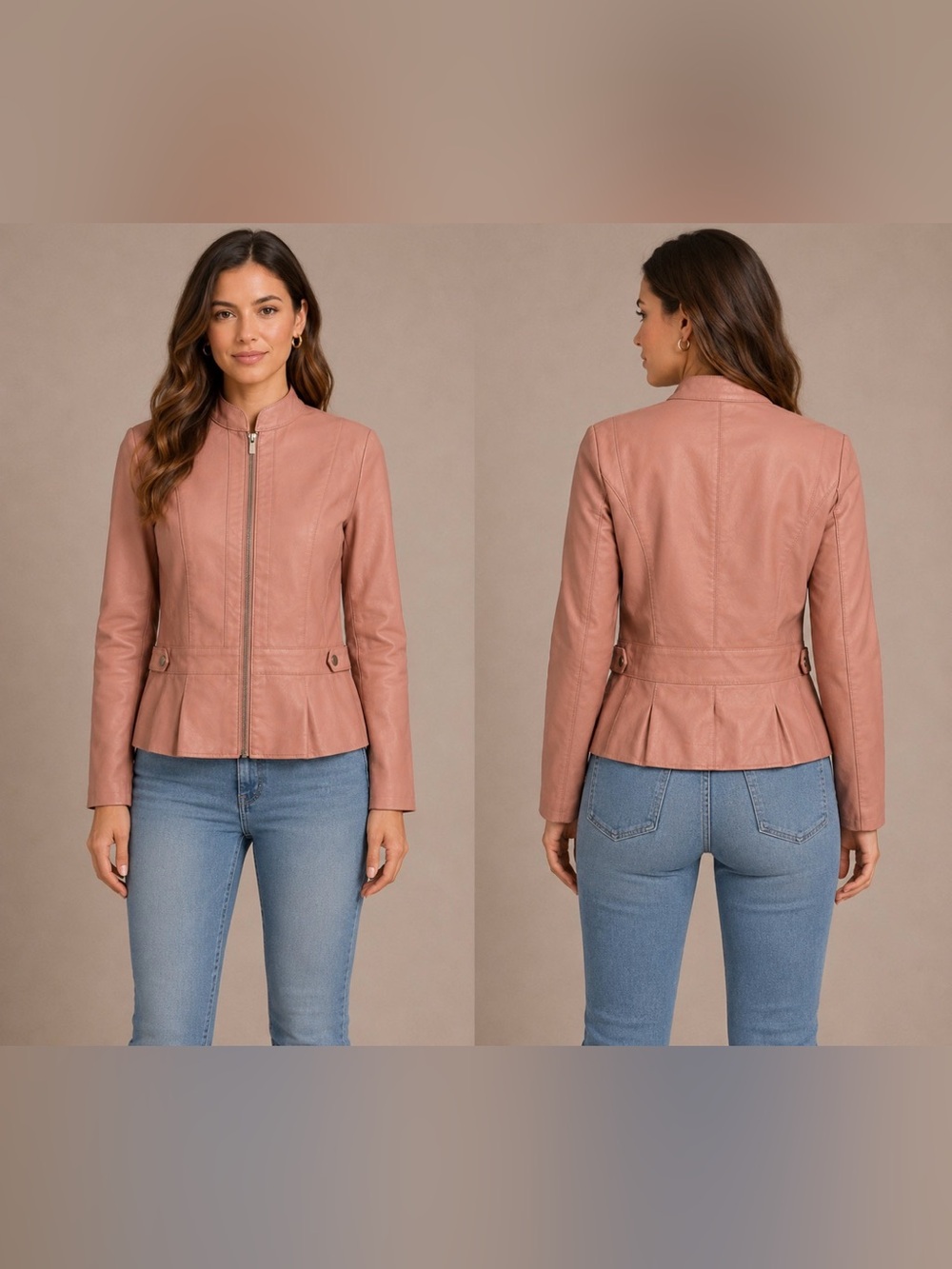 Baccini Blush Faux Leather Jacket